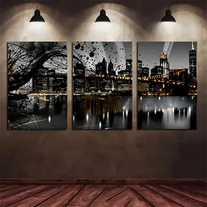 Framed Three-Piece Canvas Wall Art Decoration for Bedroom and Living Room UV-Resistant Artistic Gift  Easy to Hang