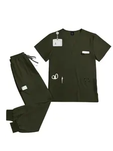 Men's Scrub Care Brush Hand Suit Set Beauty Salon Nurse Scrub Suit Clinical Doctor Jogging Pants Work Uniform Workwear