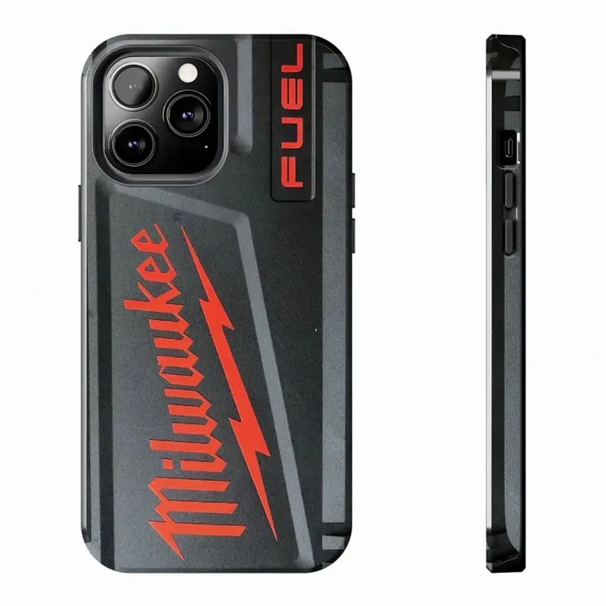 Industrial Tool Rugged Case for iPhone 17 16 15 & Samsung S25 S24 | Heavy Duty Red Black Mechanic Garage Tough Protective Cover - Mobile Accessories