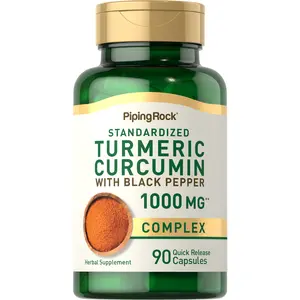Piping Rock Turmeric Curcumin with Black Pepper 1000mg | 90 Capsules | Herbal Complex Supplement | Non-GMO, Gluten Free