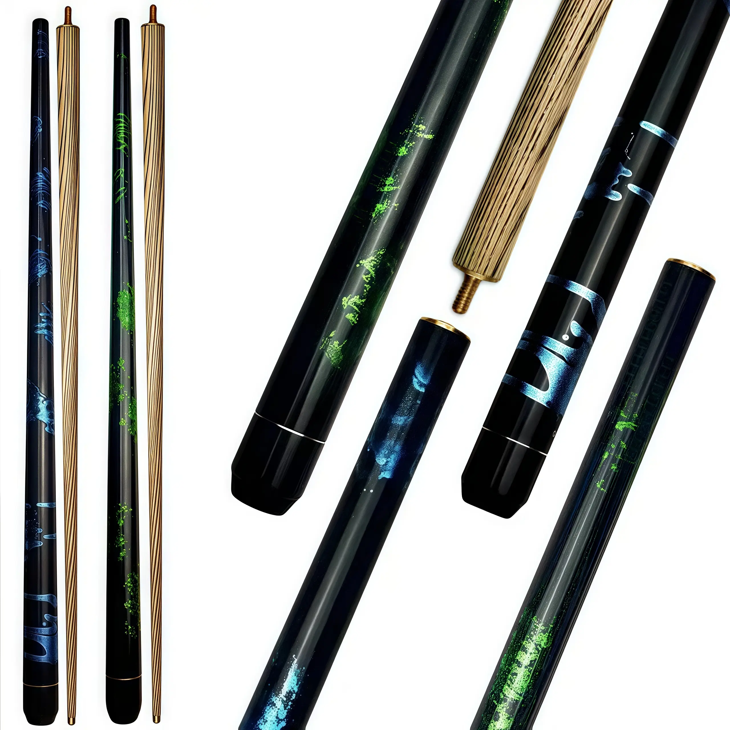 Lynk Cue Handcrafted Wooden Billiard Cues for Beginners, 57" 19oz 2-Piece Split Design with 10mm Tip, Ideal Gift for Sports Enthusiasts, Pool Cue Stick, Unisex