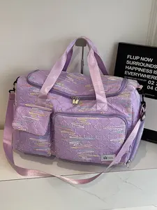 Large Capacity Travel Bag, Portable Luggage Organizer, Ideal for Business Trips, Yoga, Gym, Boarding, Versatile Storage Solution, Zipper Travel Bag, Fashionable Duffel Bag