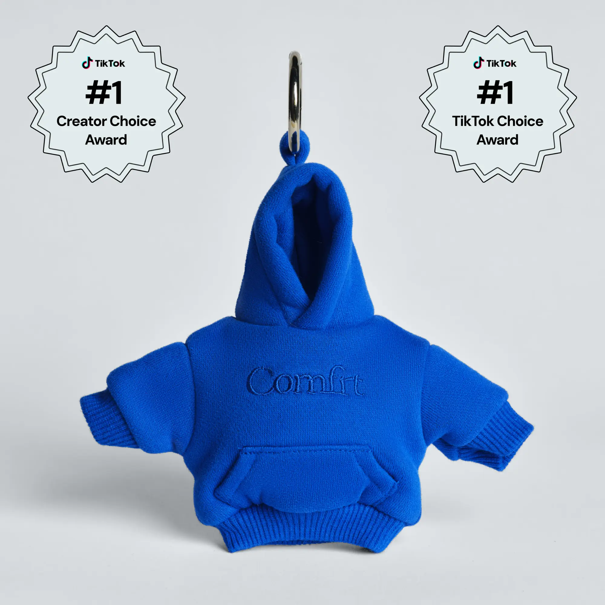 Comfrt | Hoodie Keychain | Miniature Stress Ball Hoodie Clip-On Keychain Charm Comfrt | Hoodie Keychain | Miniature Stress Ball Hoodie Clip-On Keychain Charm