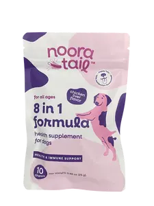 [Exp August 2026]NooraTail The Daily 8-in-1 Multivitamin Supplement for Dogs - Supports Joint Health, Skin, Digestion, Immune System, and More 10 Soft Chews