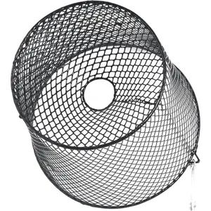 Crawfish Crawdads Crayfish Torpedo Heavy Duty Bait Trap Durable Steel Mesh Wire Black with Clip Two-Piece 1 Pack Trap