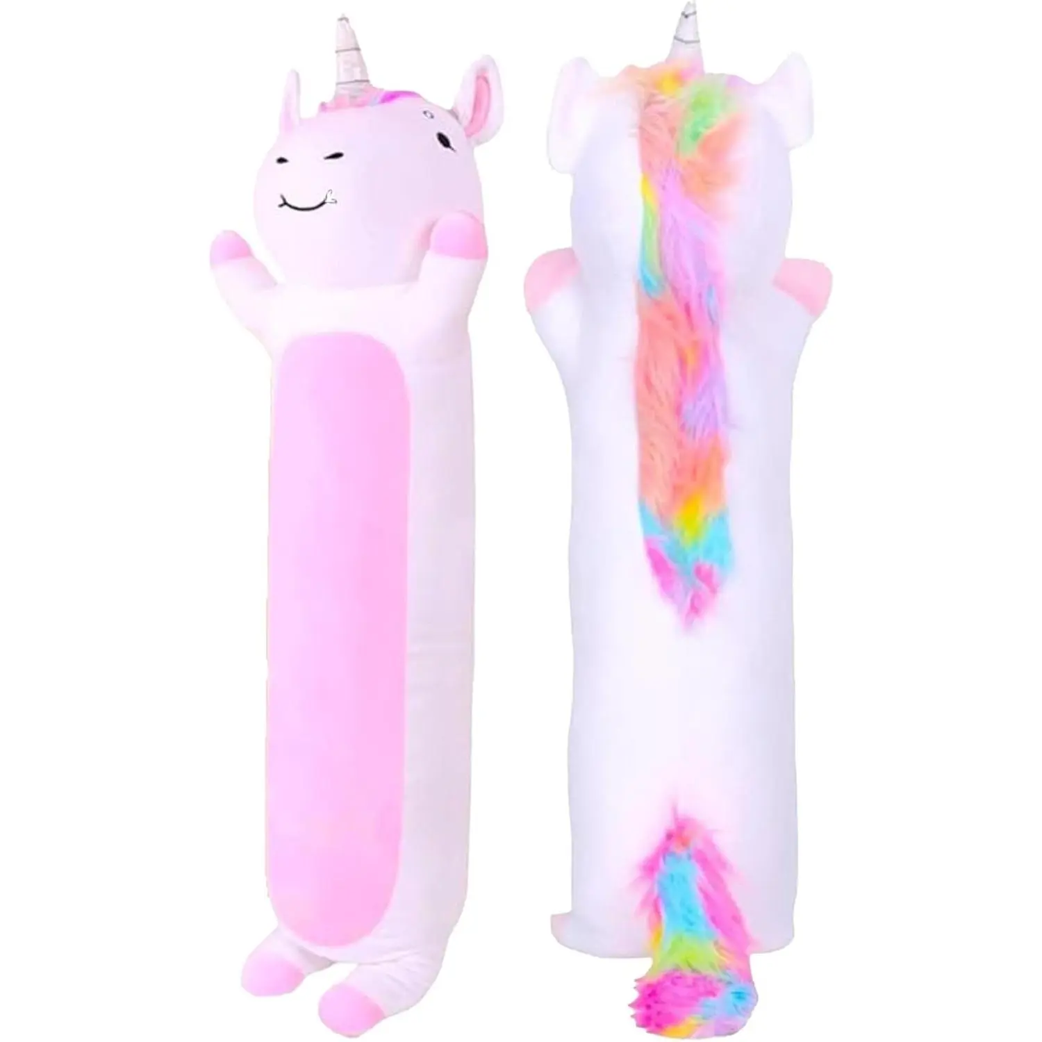 Unicorn Plush Body Pillow for Kids, Soft Toy, Small, 23 Inches | Long and huggable for sleep, comfort and daytime play, a soft companion that girls and boys can snuggle up with at night