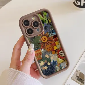 Designed for iPhone11/12/13/14/15/16/promax/x/xs/xr/xsmax CaseSun & Stars Collage Soft Durable TPU Protective Cover CASE