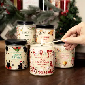 Holiday Soy Blend Candles: Christmas, Winter, Gingerbread, Vanilla Eggnog