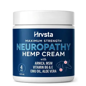 Hrvsta Neuropathy Cream, Intense Nerve Relief Cream for Feet, Hands, Legs, Toes with Arnica, Vitamin B6, Aloe Vera
