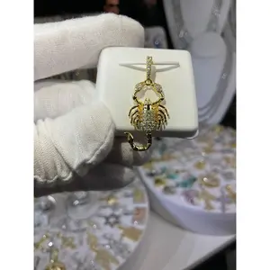 Vermeil Moissanite Scorpion Pendant