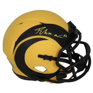 Puka Nacua Autographed Los Angeles Rams 'RAVE' Mini Speed Helmet Fanatics