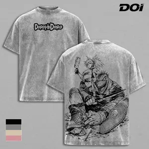 Caiman - Nikaido - Dorohedoro Graphic Tee, Vintage Washed Anime Shirt, Gyoza Knife Chaos Design Unisex Streetwear, Dark Fantasy Manga Aesthetic, Gift for Anime Lovers, Perfect for Dorohedoro Fans Who Love Brutal Action and Unique Characters 6HY