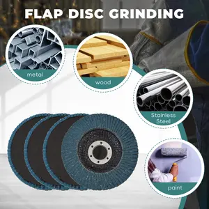 TikTokShopBlackFriday Premium Zirconia Flap Disc Sanding Grinding 10/50Pcs 4.5''x7/8'' 40/80Grit T29