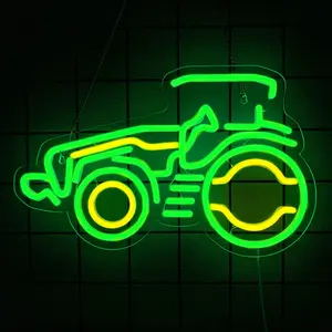 Tractor Neon Sign Wall Decor, Cartoon Farm LED Wall Light, USB Powered  Neon Lamp, Boys Bedroom Playroom Nursery, Garage Game Room Man Cave, Birthday Gift Tractor Lovers