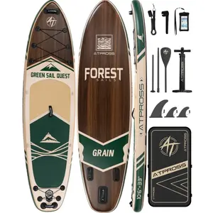 [Summervibes] 10'6''x33'' Multi Purpose Inflatable Stand Up Paddle Board, 400lbs Extra Wide Outdoor Paddleboard with Anti-Slip EVA Deck, Premium SUP Accessories Kit for Yoga, Fishing, Outdoor Paddle