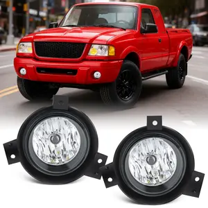 Nilight Fog Lights Assembly Compatible with 2001 2002 2003 Ford Ranger w/H10 12V 42W Bulbs Clear Lens Driver and Passenger Side
