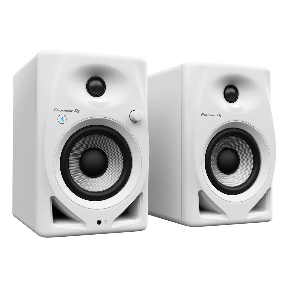 Pioneer DJ DM-40D BT White 4” Desktop Monitor System With Bluetooth