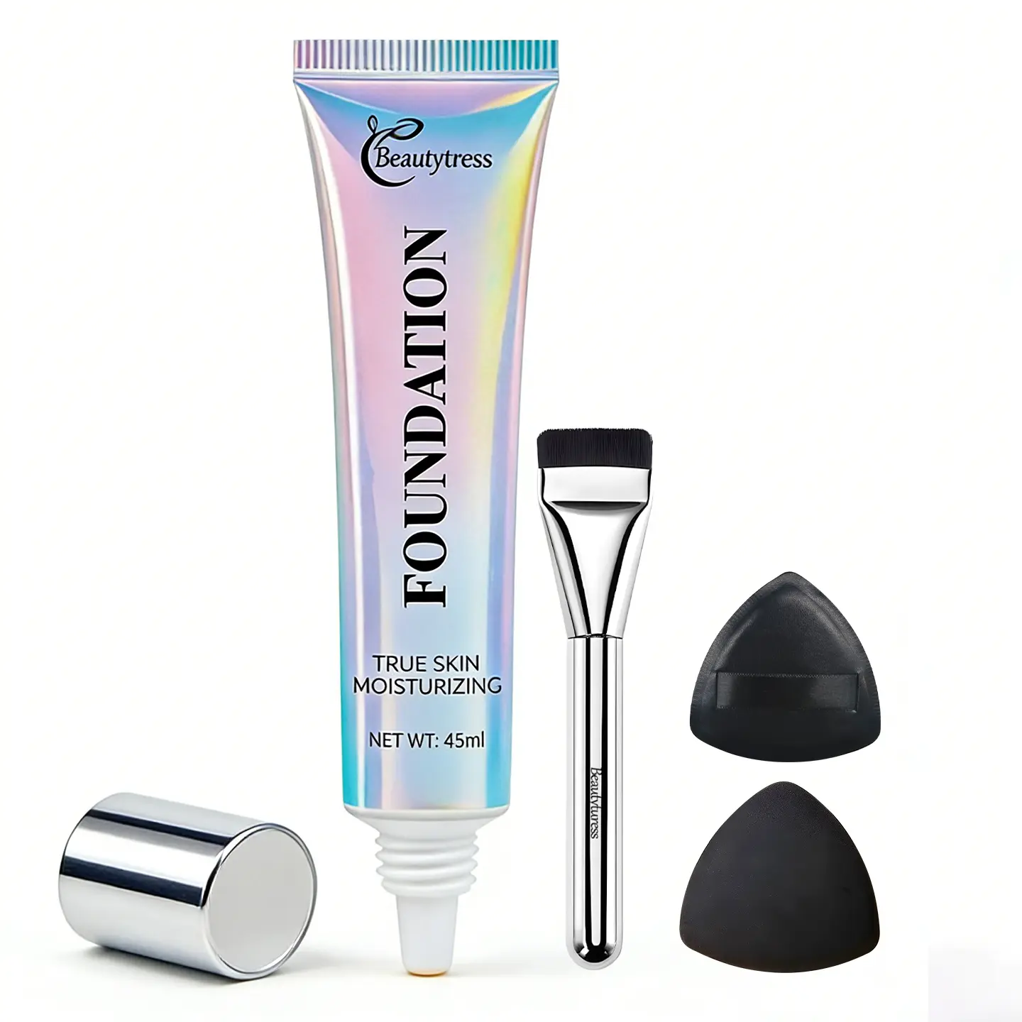 Hydrating Full Coverage Liquid Foundation Cosmetic, Long-Lasting Oil Control Moisturizing Base Makeup, Lightweight Blendable Formula for All Skin Types, Natural Flawless Glow, Even Skin Tone, Complimentary Shipping Included