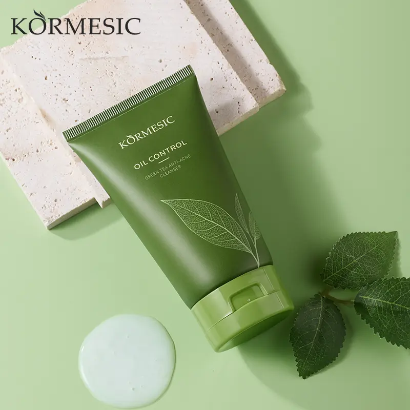 KORMESIC Green Tea & Salicylic Acid Face Wash - Daily Facial Cleansing Product for Deep Clean, Oil Control & Acne Prone Skin, Daily Cleanser, Morning Routine