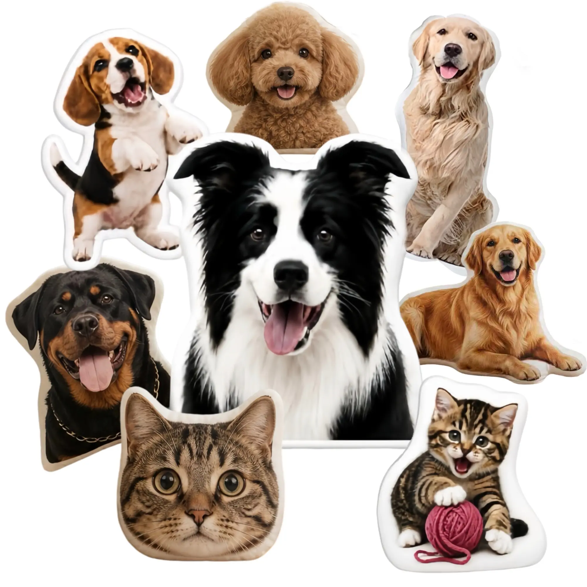 BARLEY ONE Custom Pet Photo Pillow, Double‑Sided Unique‑Shaped Personalized Pillow, Gift for Him Her Boyfriend Girlfriend Husband Wife, Valentine’s Day Birthday Christmas