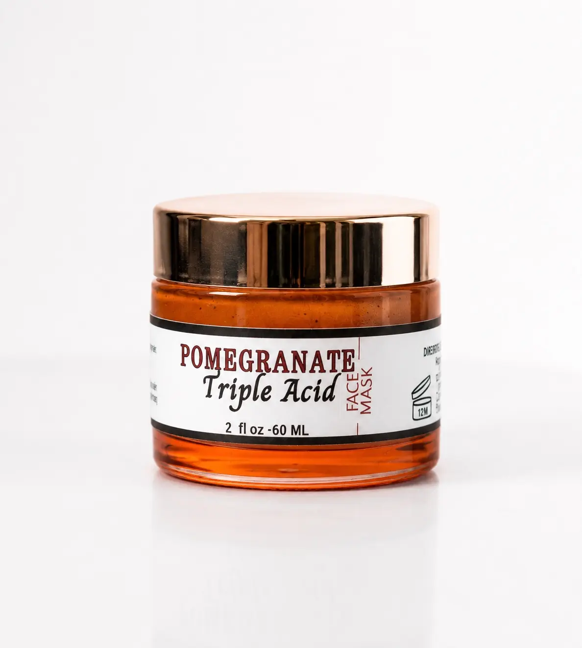 Pomegranate Triple Acid Face Peel with Aloe, Gentle Exfoliant Skincare Treatment for Face