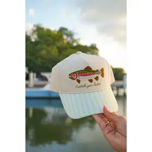 Catch You Later - Green Stripe Hat
