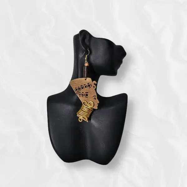 African Large Mother Africa Earrings
