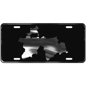 CustoMonsterDesigns Tajikistan Map Heavy Duty Aluminum License Plate