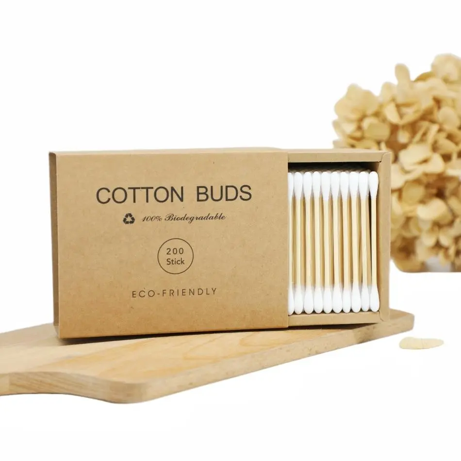 1000pcs Cleaning Cotton Swabs Pointed Round Spiral Thick Tips, Strong Wooden Sticks Cotton Swabs For Ears, Natural Cotton Buds, 3 Inch