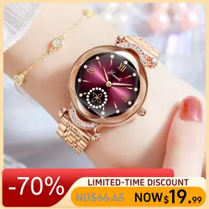 Luxury Flower Diamond Cut Crystal Women Watch Stainless Steel Jewelry Bracelet Waterproof 30M Elegant Dress Wristwatch with Multi Gemstones Fashion Gift for Her Stylish Ladies Accessory