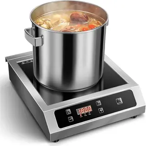 Commercial Induction Cooktop,1800W Induction Burner with Sensor Touch and LCD Screen,ETL-Certified Single Electric Burner,Ten level precise temperature control, Large 8" Heating Coil IHC02DBU181A Household Appliances Kitchen Appliances tiktokshopspringglo