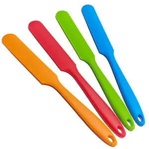4 Pcs Silicone Spatula Set Heat Resistant Cake Cream Butter Spatulas Mixing Batter Scraper Non-Stick Flexible Baking Cooking Tool