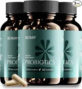 3 Pack BIOMA Probiotics Digestive Health Gut Support for Men & Women 60 Capsules