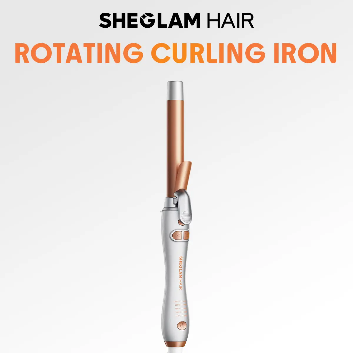 SHEGLAM HAIR Rotating Curling Iron | Automatic Curling Iron | PTC 60s Fast Heating | 5 Temp | Smart Timer | Water-Based Ceramic | Reduce Frizz | Universal Voltage | Medium-Length Hair/Long Hair#automatic curling iron #intimate gifts for women