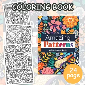 Mandala Coloring Book, 24 Bold Stress-Relief Designs, Cute Hand-Drawn Original Patterns, Perfect Gift for Adults Kids Teens Christmas New Year, Coloring Pages