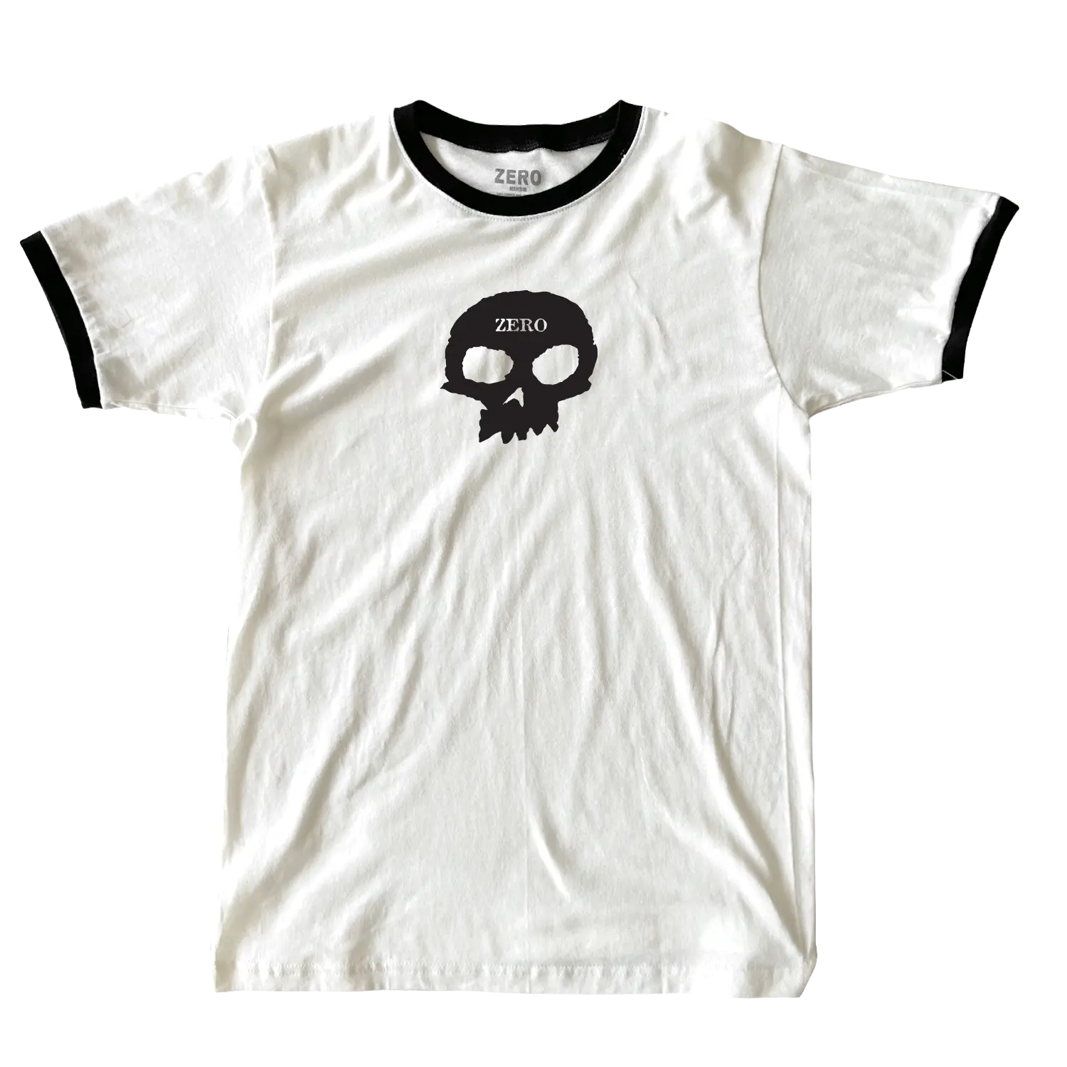 SINGLE SKULL S/S RINGER - NATURAL/BLACK