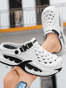 3 Color Functional Hole Slippers, Thick Sole Breathable Nonslip One-Step, Fashion Woven Strap, Unisex Outdoor Casual Cool Sandals, Affordable Sandals, Soft Non Slip