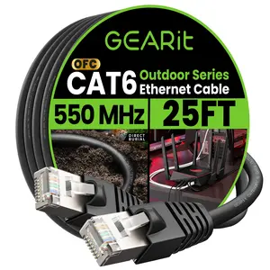 Cat6 Outdoor Ethernet Cable - 23AWG LLDPE Weatherproof Jacket S/FTP Direct Burial