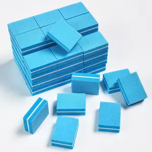 Nail Buffers (50 Pack), mini Compact Buffer Block Nail File for Acrylic Nails and Natural Nails, Nail Care, 100/180 Grit Nail Buffer Block Bulk Smoothing Buffing Blocks for Nail Buff Professional Manicure File Blocks Set Blue