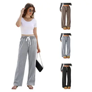 Women's Baggy Sweatpants Acid Wash Wide Leg Palazzo Pants Cotton Joggers Drawstring Pockets Casual Streetwear Yoga Workout Lounge Gift Loose Fit Trousers