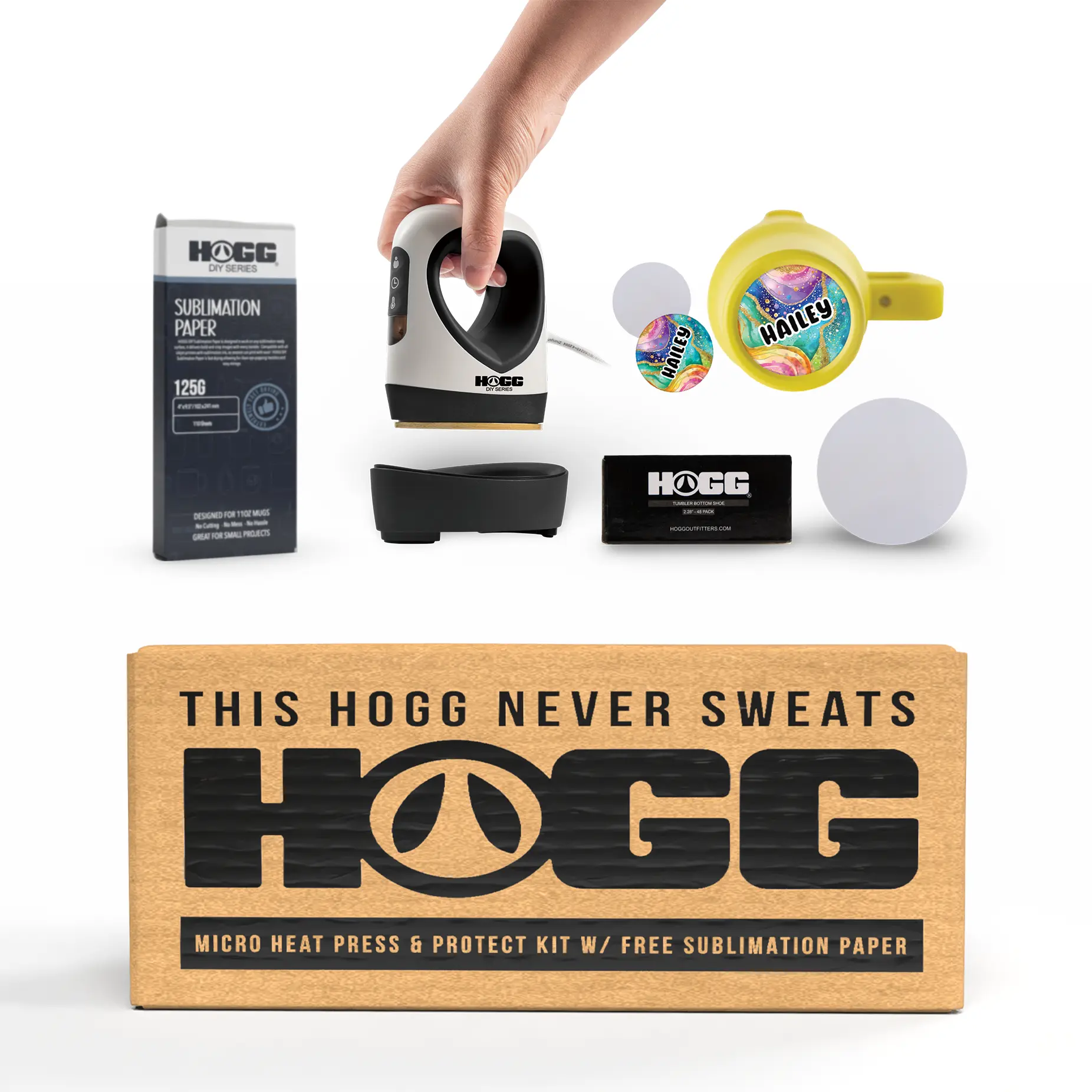 Micro Heat Press & Protect Kit W/ Free Sublimation Paper