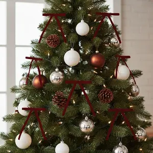 12 Pack Burgundy Christmas Tree Bows – Velvet Holiday Ornaments for Wreaths, Garland, Gifts & Indoor/Outdoor Decor