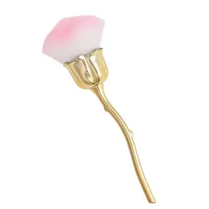 Fashion Rose Shape Nail Art Brush For Efficient Dust And Powder Cleaning