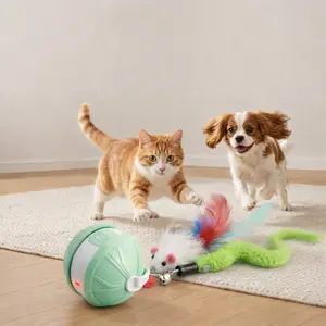 Interactive Pet Ball for Cats & Dogs, Buy 1 Get 2 Tails, Built-in Laser, Endless Chasing Fun, Burn Energy