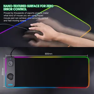 XXL RGB Gaming Mouse Pad, 15W Wireless Charging Waterproof LED Desk Mat with Built-in Phone Holder for Gaming Setup