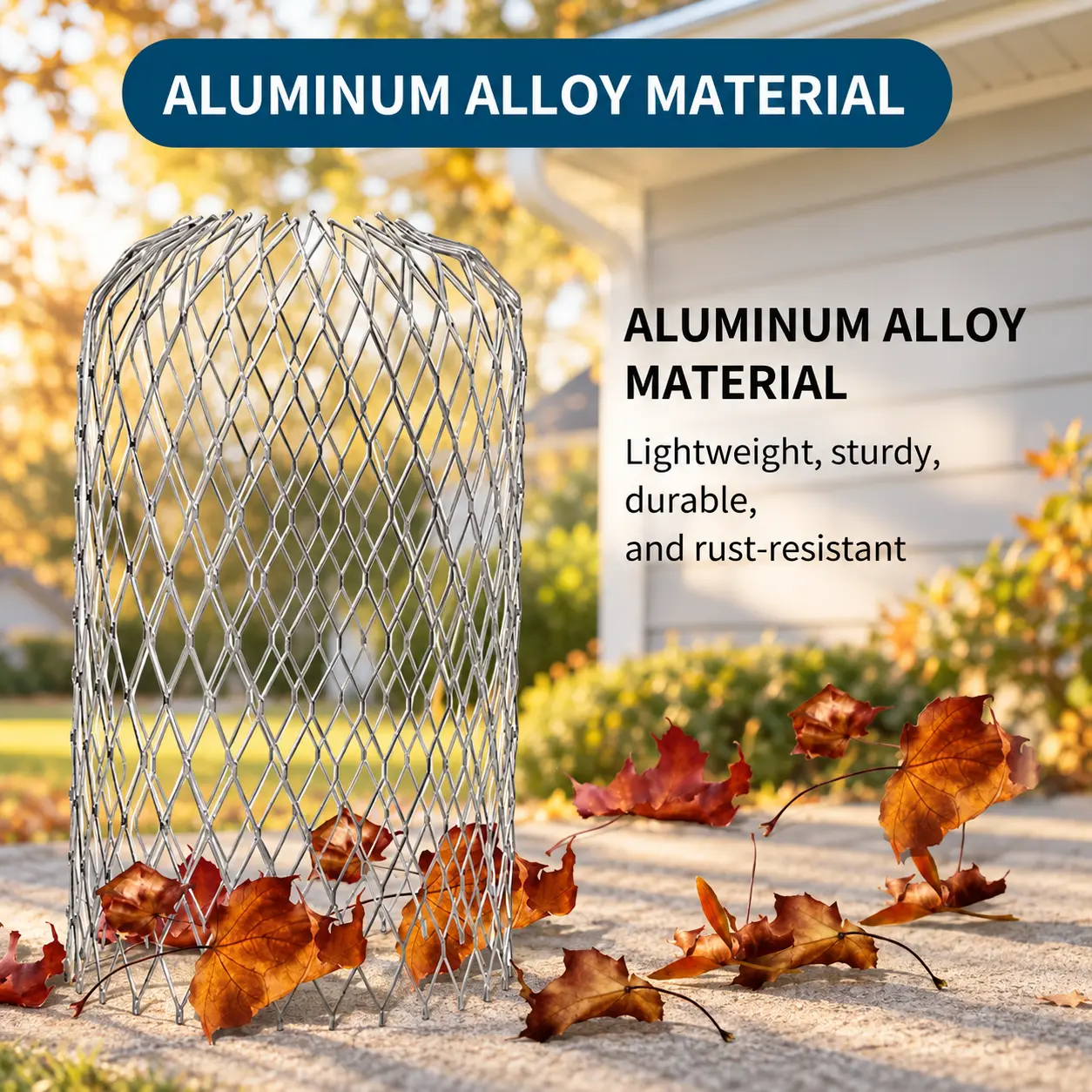 2 PCS Aluminum Alloy Gutter Guard Filters, Roof Rain Gutter Downspout Strainers, Anti-Clog Leaf Debris Catchers for Home Drainage Systems