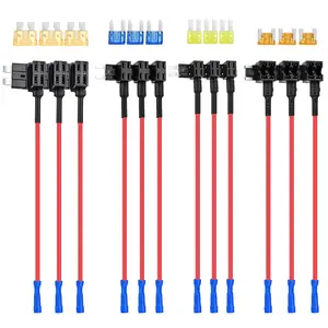 Nilight 12-Pack 12V Dual-Slot Add-a-Circuit Fuse Taps - 4 Multi-Type (ATO, ATC, ATM, APM) Heavy Duty Nylon Plastic Fuse Holders (Standard, Mini, Micro2, Low Profile) for Vehicles, Trucks