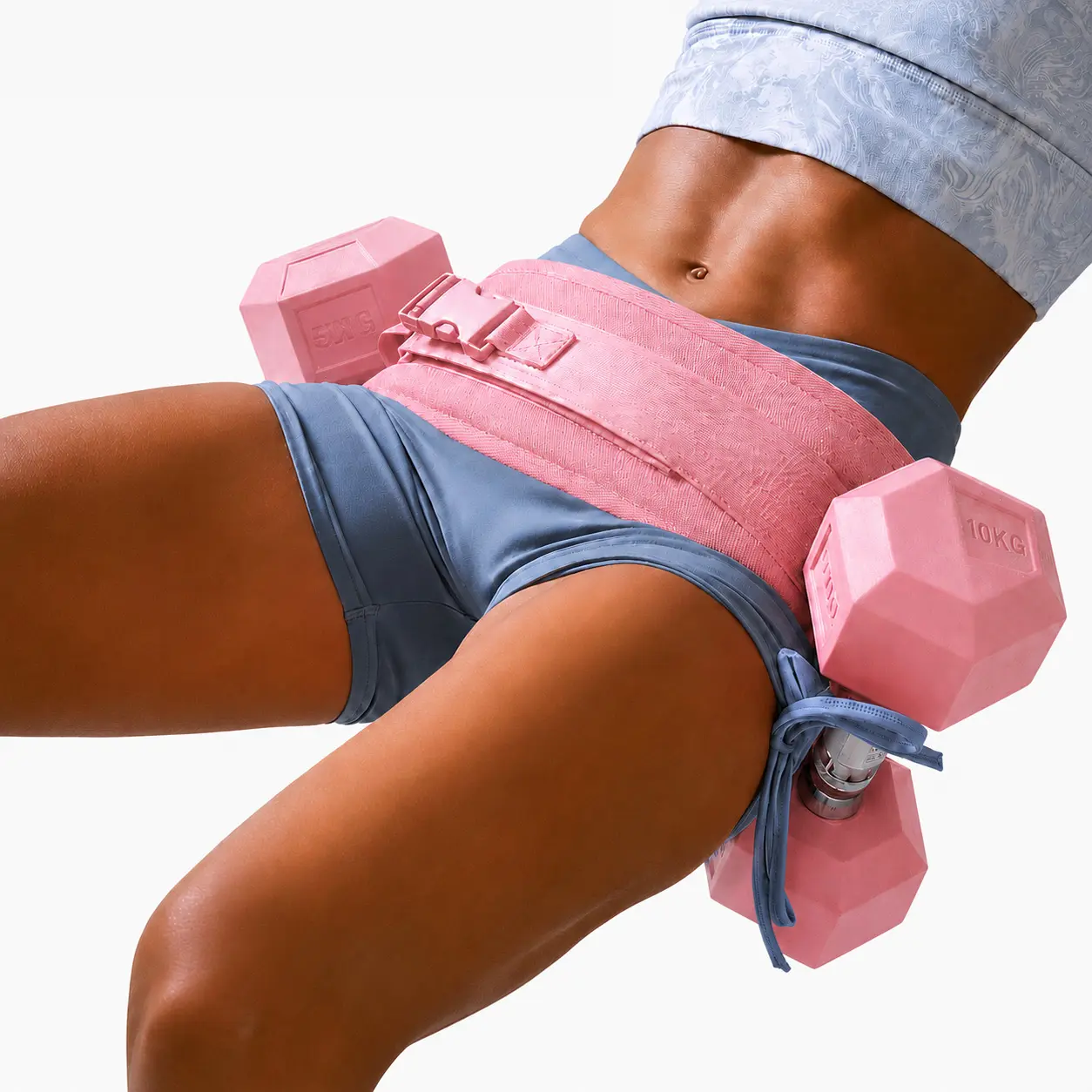Cushioned Hip Thrust Belt, Solid Glute Workout Equipment for At Home Gym, Unisex Adjustable Strap for Dumbbell & Kettlebell Training, At Home Gym Equipment