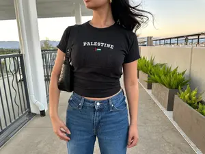 [Sale off up to 65%] Palestine Women's Baby Tee, Palestine Y2K baby tee, Palestine, Palestine Crop Tee,  Vintage 2000s 90's Baby Tee, Palestine Shirt