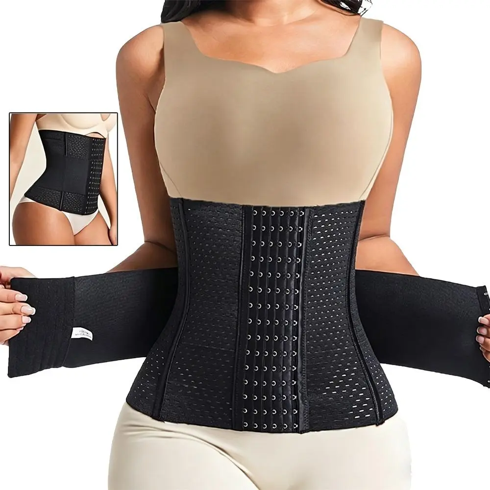 Women's Waist Trainer - Double Belt Abdominal Control Shapewear Belts with Zip Closure, Body Shaping Ab Shapewear for Everyday & Activewear Styles